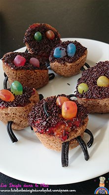 Muffins araignées d&rsquo;Halloween