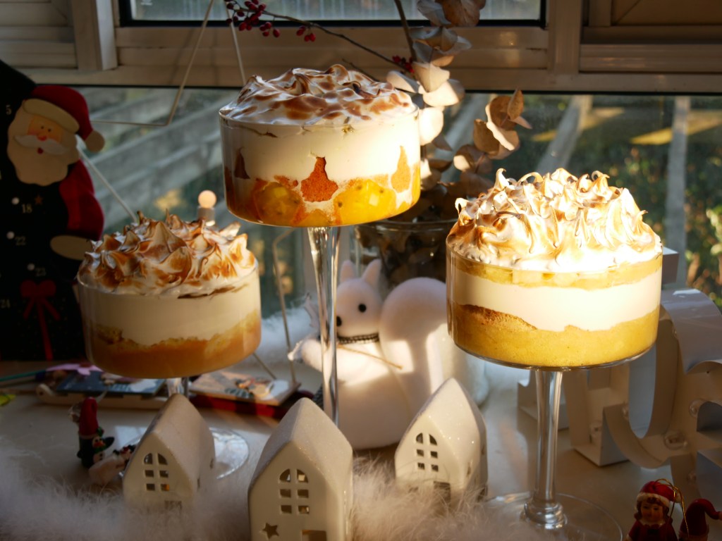 Trifle Mangue-Passion, Ananas-Tonka et Pommes&nbsp;Cannelle