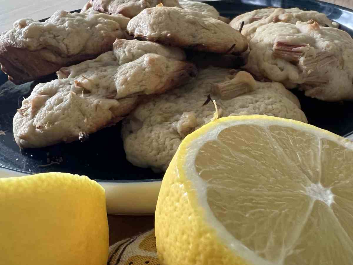 Biscuits citron et&nbsp;rhubarbe